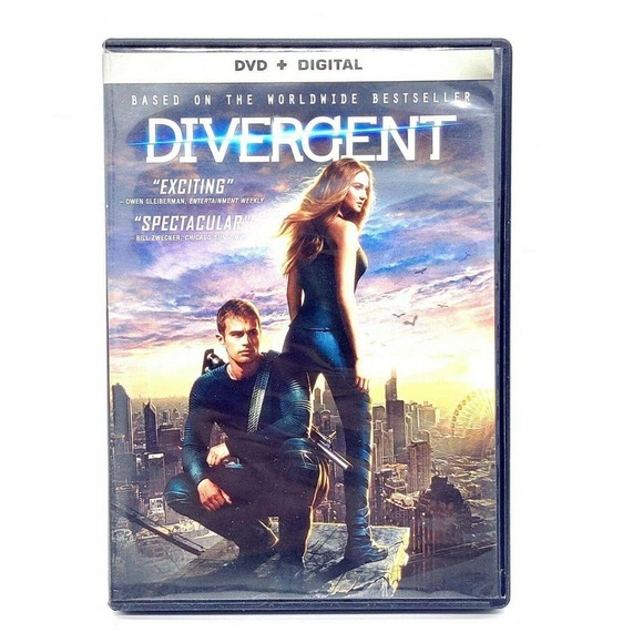 Divergent DVD + Decals / Stickers Shailene Woodley Movie Disc - Picture 1 of 4